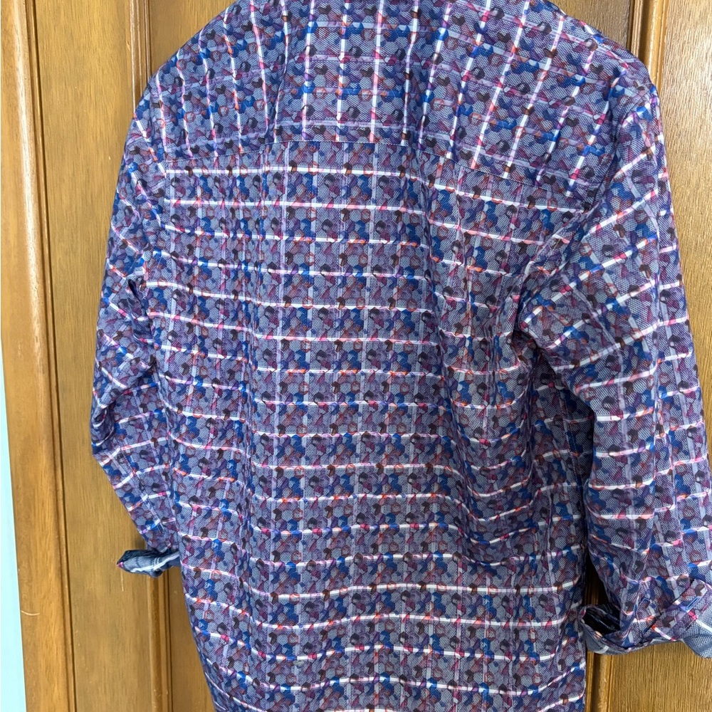 Stylish Men's Multicolor Patterned Button-Down Sh… - image 3